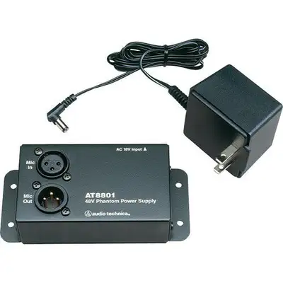 Audio-Technica AT8801 Single Channel 48V DC Phantom Power Supply, View more