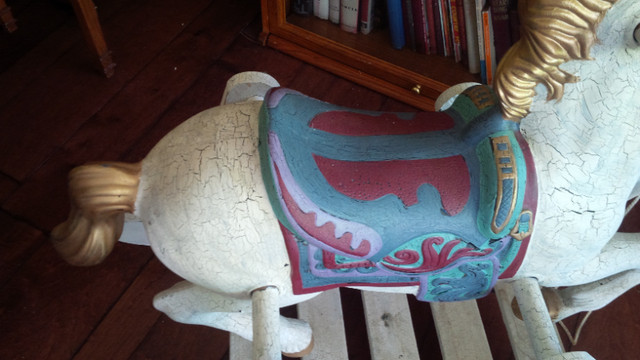 Antique Ride-On Rocking Horse, Folk Art in Arts & Collectibles in Stratford - Image 3