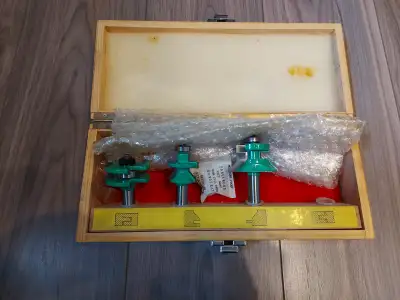 Brand New, Never Used Artisan Precision Router Bits, 1/2" shank, perfect for crown molding, banister...