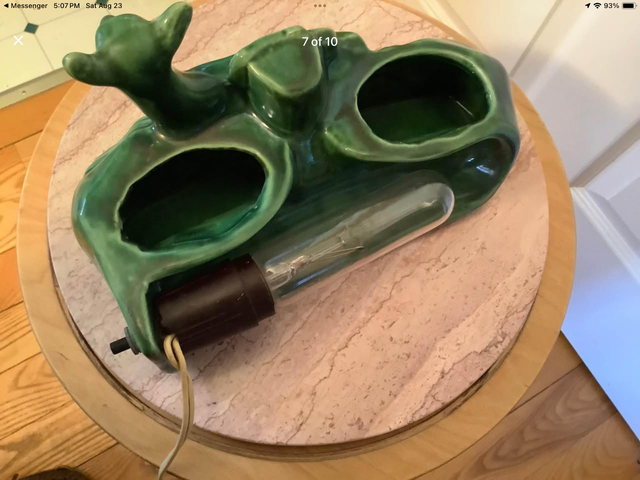 Vintage MCM Phi-Mar Ceramic Deer TV Lamp and Plantar in Home Décor & Accents in Belleville - Image 7