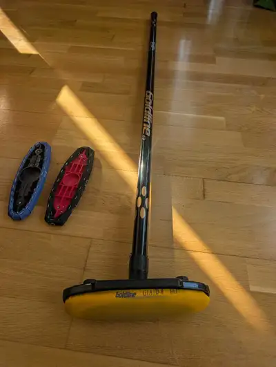 Goldline Gold Line curling broom with 3 heads, View more