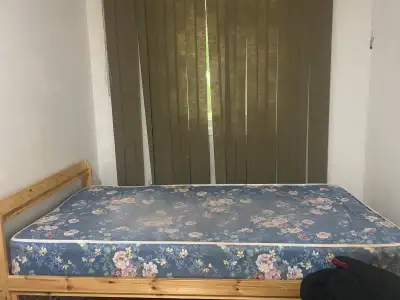 Twin size bed frame + mattress, View more