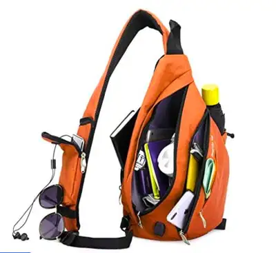 Unisex travel pack with Multi pockets , anti-theft RFID blocking pocket and USB charging port.