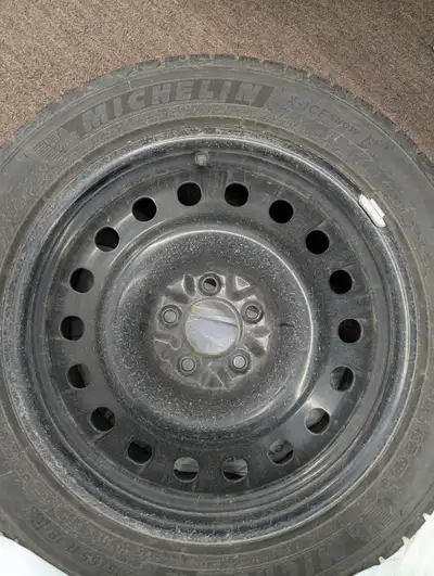 Used 1 season 18" Michelin X-Ice Snow Winter Tires (215/55R18 99H) on MACPEK X74855NT-Fit Steel Rims...