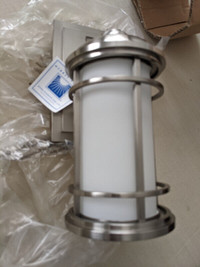 Brand New Murray Feiss outdoor light fixture - brushed steel