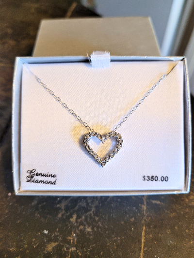Diamond Sterling Silver Heart Pendant Necklace, View more