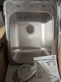 New in box Kindred Single Bowl Top Mount Stainless Sink