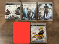 Jeux PS3 (Assassin's Creed, Naruto, Call of Duty)