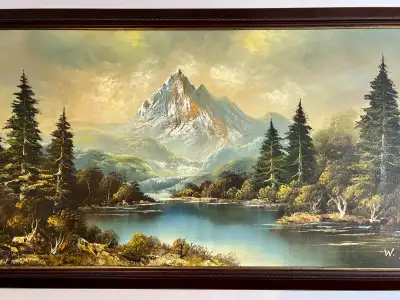 Beautiful original art landscape scenery nature oil painting , View more