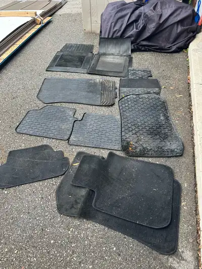 FREE OEM BMW rubber mats 1 set of mats from E90 2 front universal rubber mats 1 mat from E82/E88 1 s...
