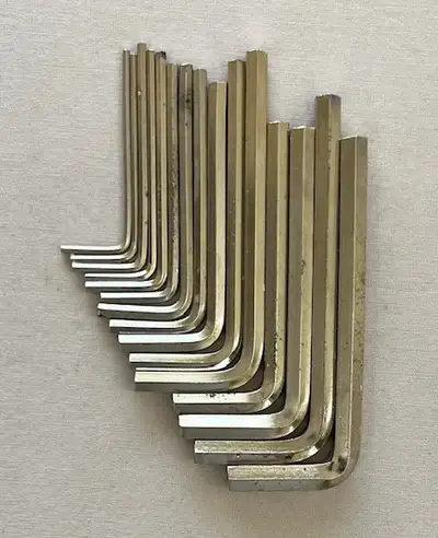 Vintage Bright Finish Allen (Hex) Key Set / 15 Pc, View more