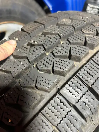 4 bridgestone blizzak winter tires LT 245/75R16 120/116R M&S . Off a silverado 2500 HD tires are in...