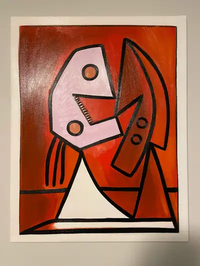 A Kiss, Red Background 1929 Oil Painting Sale, View more