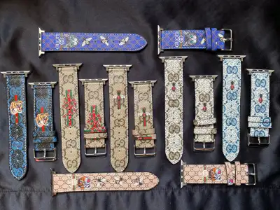 Apple Watch ⌚️ series 1,2,3,4,5,6,7,8 SE designer leather bands, View more