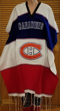 Montreal Canadiens Red White and Blue Unisex Poncho NEW