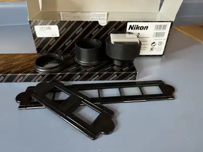 Nikon ES-2 film scanning setup for use with a digital camera. I bought it to use with my D850, scann...