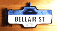 Genuine Vintage BELLAIR ST. Toronto Street Sign