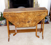 Antique Burled Sutherland Table