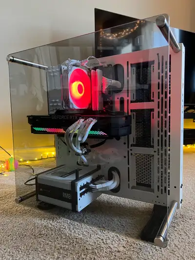 No trades/lowballs Selling perfect build. High-end white gaming pc. Runs smoothly on 4k and 2k resol...