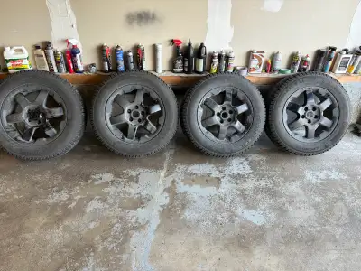 Almost brand set of Subaru Outback Wilderness wheels with Continental factory studded IceContact XTR...