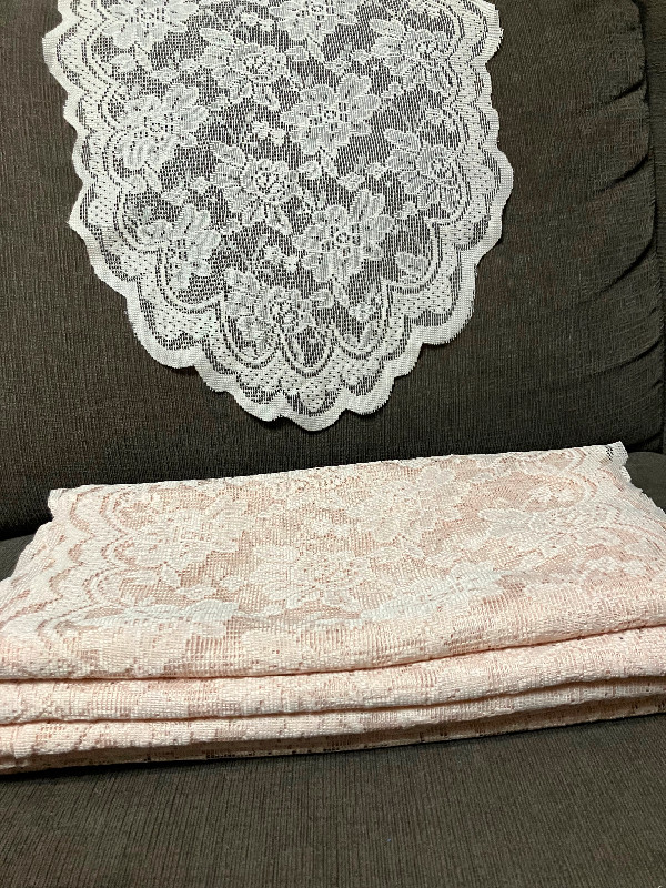 “Vintage rose” coloured scalloped edge lace table runners in Holiday, Event & Seasonal in Mission - Image 3