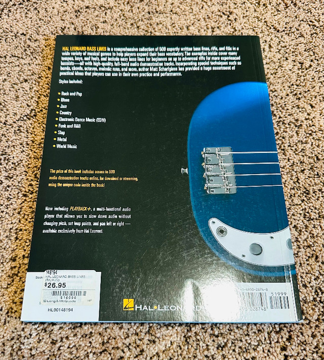 Bass Lines - Hal Leonard Bass Method Book/Online Audio in Textbooks in Calgary - Image 2