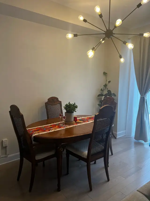 Vintage Solid Wood Extendable Dining Table 6 Set64840238950275124