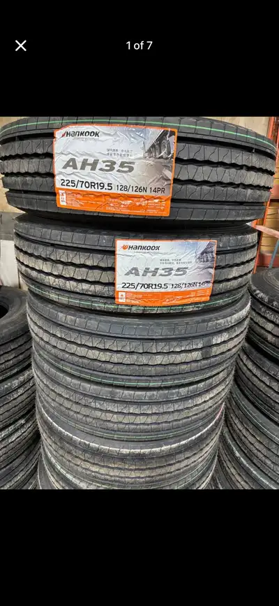 I am selling brand new 225/70r19.5 Hankook AH35 tires, perfect for your heavy truck or trailer, thes...