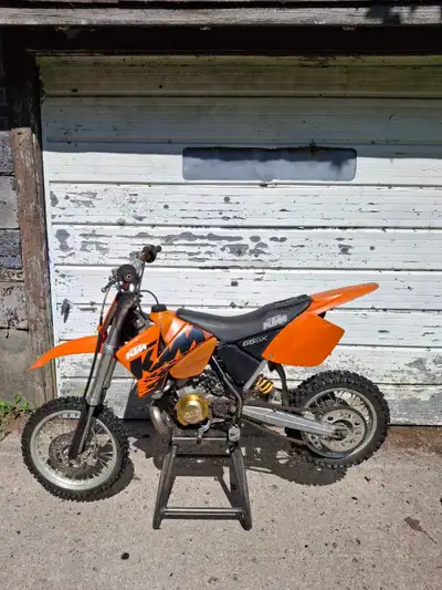 2008 ktm sx 65, runs good. Son had lost interest in riding.