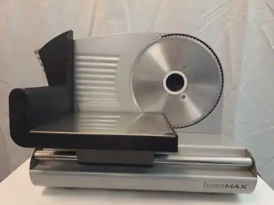 homeMAX meat slicer model FS-9007A used in good condition Adjustable thickness for slicing ***Missin...