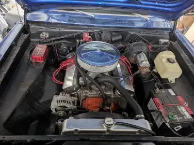 Stroked 408 with ceramic long tube headers, aluminum heads, and intake. Full roller vaive train. 727...