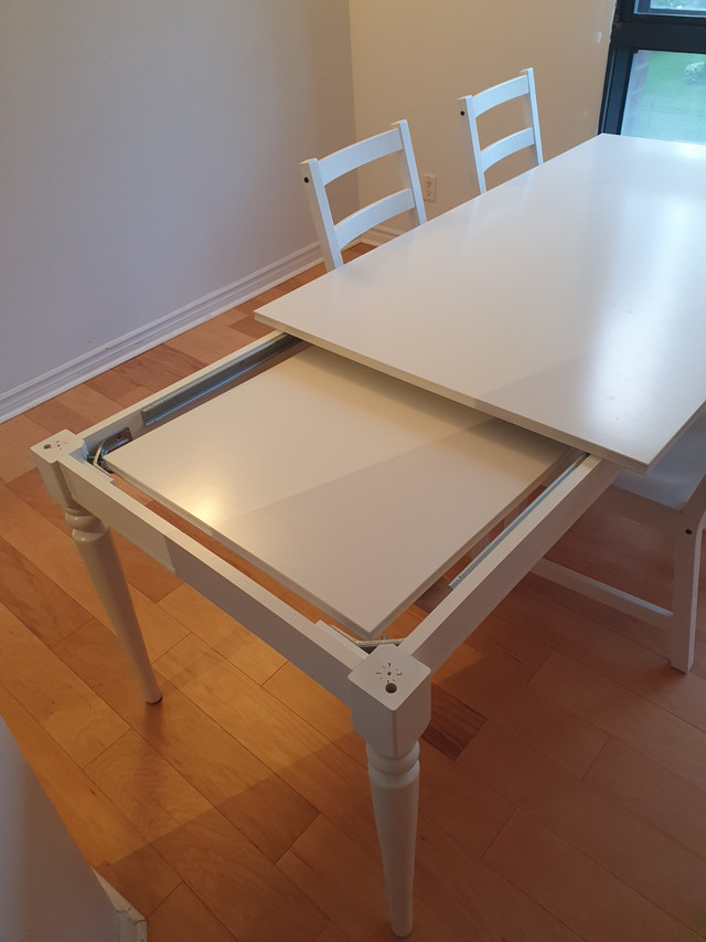 Like-New IKEA Dining Set – INGATORP + 4 NORDVIKEN Chairs dans Mobilier de salle à manger et cuisine  à Ville de Montréal - Image 3
