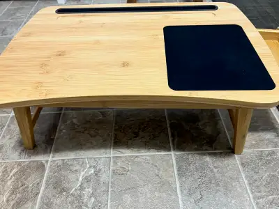 Foldable Wooden Laptop Desk with Drawer, View more