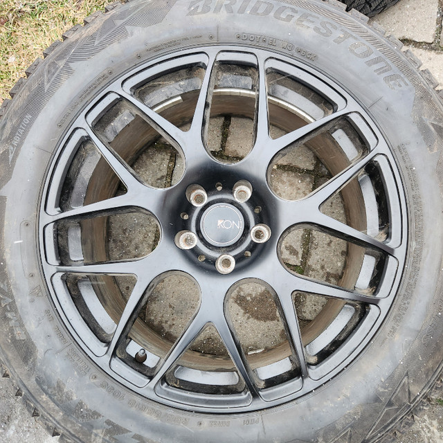 19 inch Ikon black alloy rims 5x120  like new in Tires & Rims in Markham / York Region - Image 3