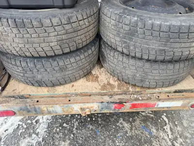 Good winter tires on steel rims. 7/32nds tread depth. 5x100 bolt pattern fits many vehicle types.