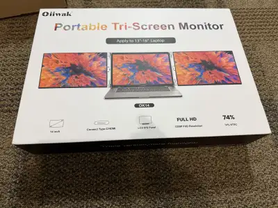 Oiiwak dual mobile laptop monitor, View more