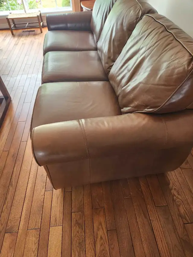 Palliser Viceroy leather sofa Mint upgraded in Couches & Futons in Belleville - Image 3