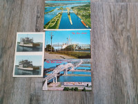 Four Sault Ste.Marie postcards, The Soo Locks and one of a ferry