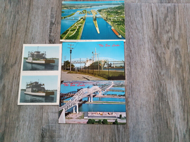 Four Sault Ste.Marie postcards, The Soo Locks and one of a ferry in Arts & Collectibles in Thunder Bay