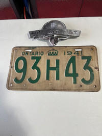 1941 Plymouth Trunk Emblem and Commercial License Plate