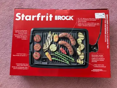 Like New Starfrit The Rock Indoor Smokeless BBQ Grill, View more