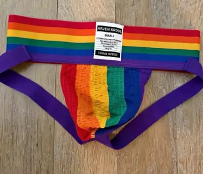 $7 Pride gay rainbow Men's Arjen Kroos Rainbow Jockstrap Sz S, View more