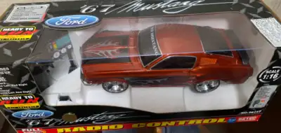 Just for Christmas, NIB Remote-controlled '67 Ford Mustang. Officially licensed muscle RC car Full f...