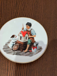 A doll House, porcelain plate by Norman Rockwell