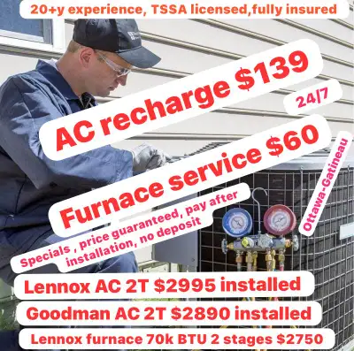 furnace repair installation, appliances,AC repair, HVAC service, View more