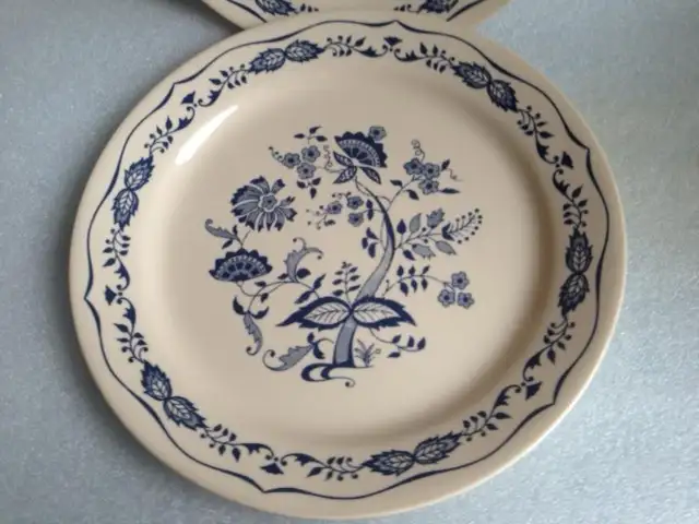 2X CORELLE Corning BLUE FLORAL Blue Onion Design Dinner  Plates in Kitchen & Dining Wares in Markham / York Region - Image 4