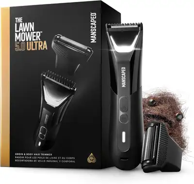 THE LAWN MOWER 5.0 ULTRA: The ultimate groin & body hair trimmer made specifically for men. Includes...
