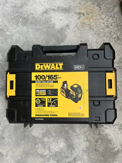 Dewalt Laser Levels DCLE34020GB  100/165' CROSS LINE GREEN LASER, View more