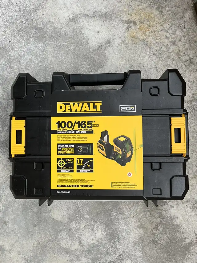 Dewalt Laser Levels DCLE34020GB  100/165' CROSS LINE GREEN LASER in Hand Tools in City of Toronto - Image 2