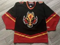 CCM Calgary Flames Alternate Black Horse Head NHL Hockey Jersey